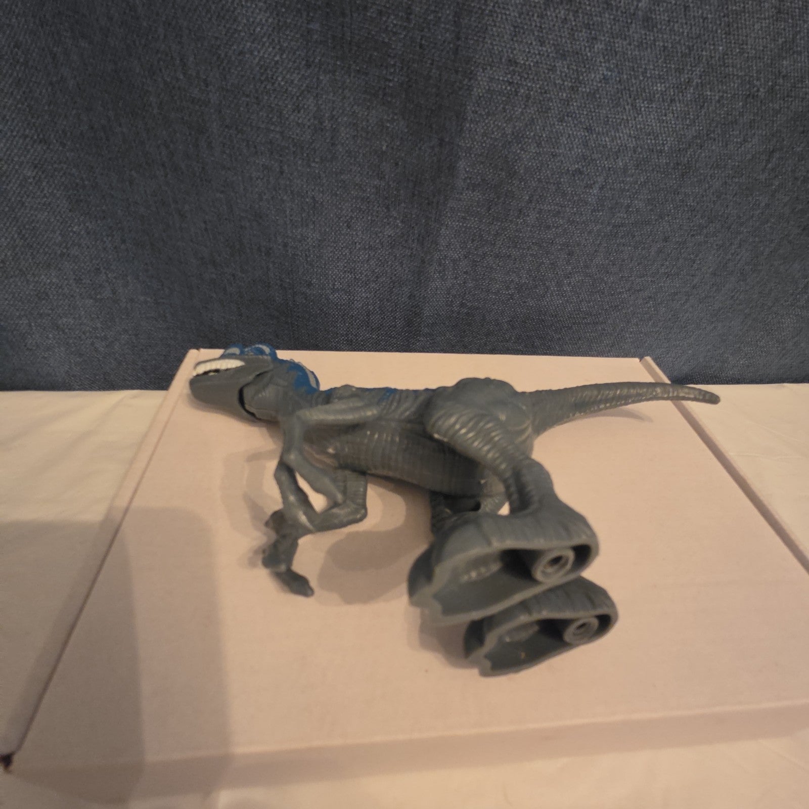 Chap Mei Dino Valley Velociraptor Figure Blue Stripe Replacement Animal Planet 7
