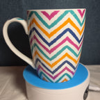 Mud Pie Francesca's Teacher Quote Mug Colorful Chevron 2012