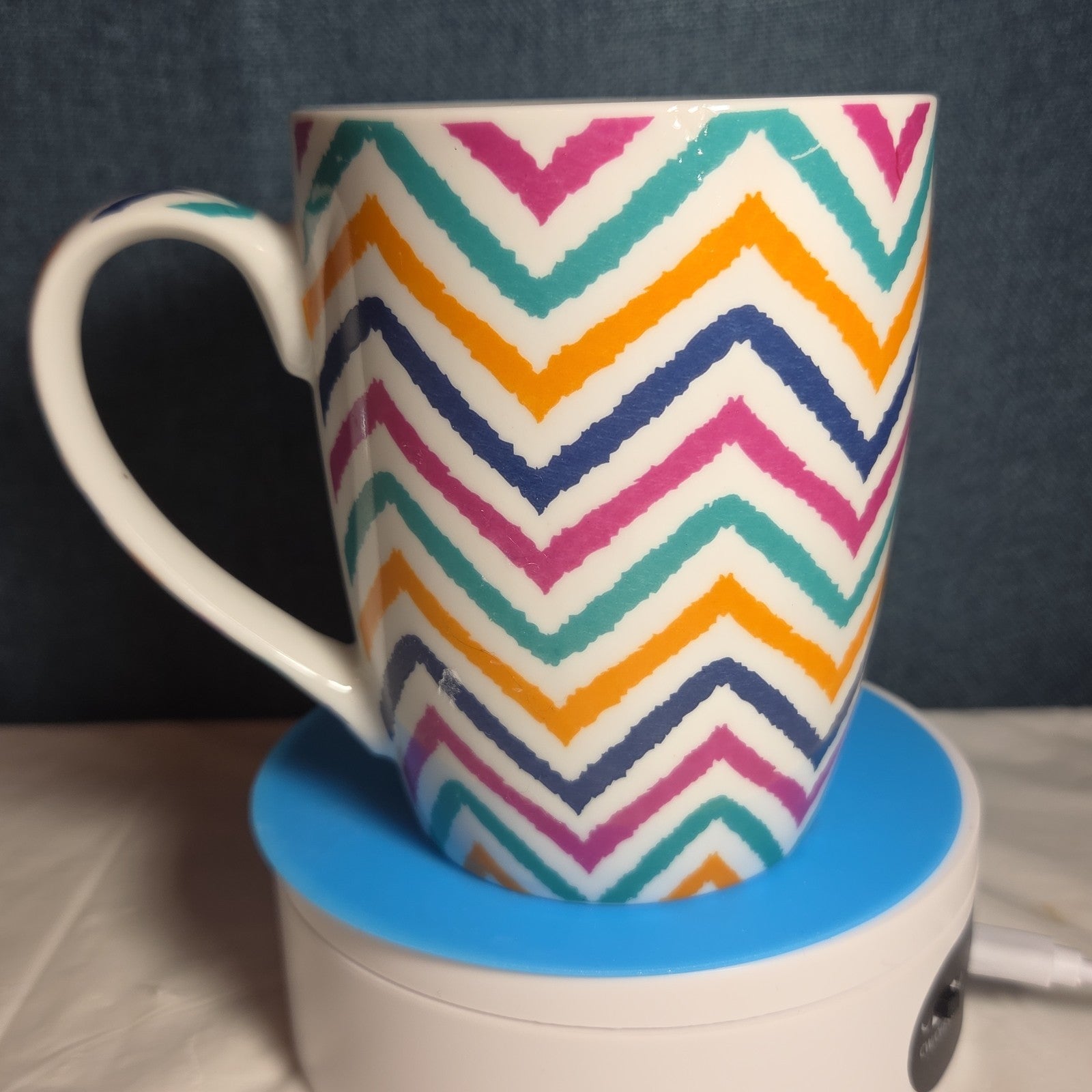 Mud Pie Francesca's Teacher Quote Mug Colorful Chevron 2012