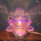 Flower Touch Lamp Glass Oil Warmer Multicolor