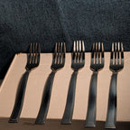 Set of 5 Hampton Silversmiths PORTFOLIO Glossy Forks | 18/0 Stainless 208