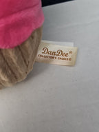 Dan Dee Cupcake Plush Keychain | Pink Happy Face Bag Clip | Kawaii Food Stuffed