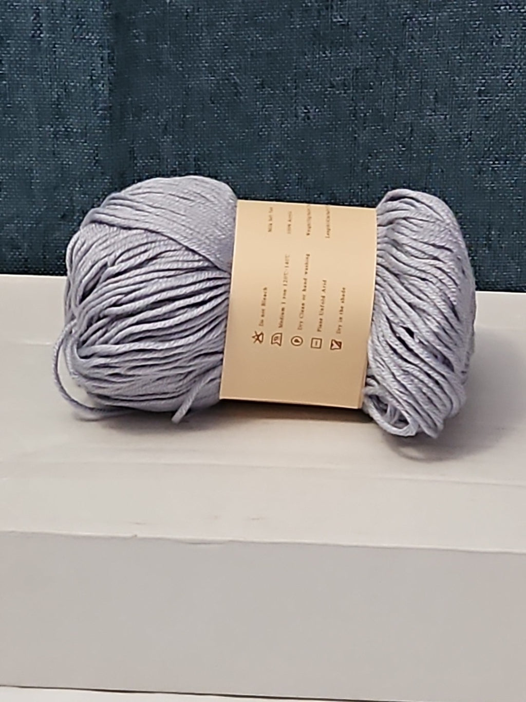 ThinkThings Milk Cotton Yarn | Soft Silver Grey 50g Skein Anti-Pilling