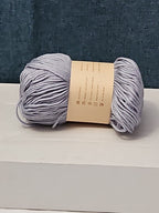 ThinkThings Milk Cotton Yarn | Soft Silver Grey 50g Skein Anti-Pilling