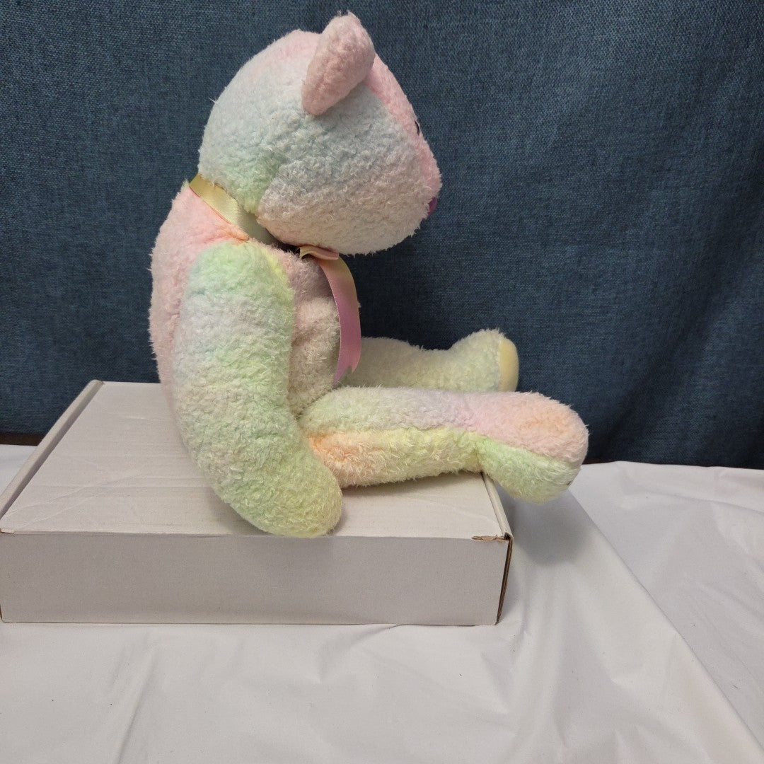TY Beanie Buddy GROOVY the Bear 1999 | 14" Rainbow Tie-Dye | MWMT Mint Tags