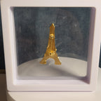 Paris Eiffel Tower Enamel Metal Brooch Vintage Pin