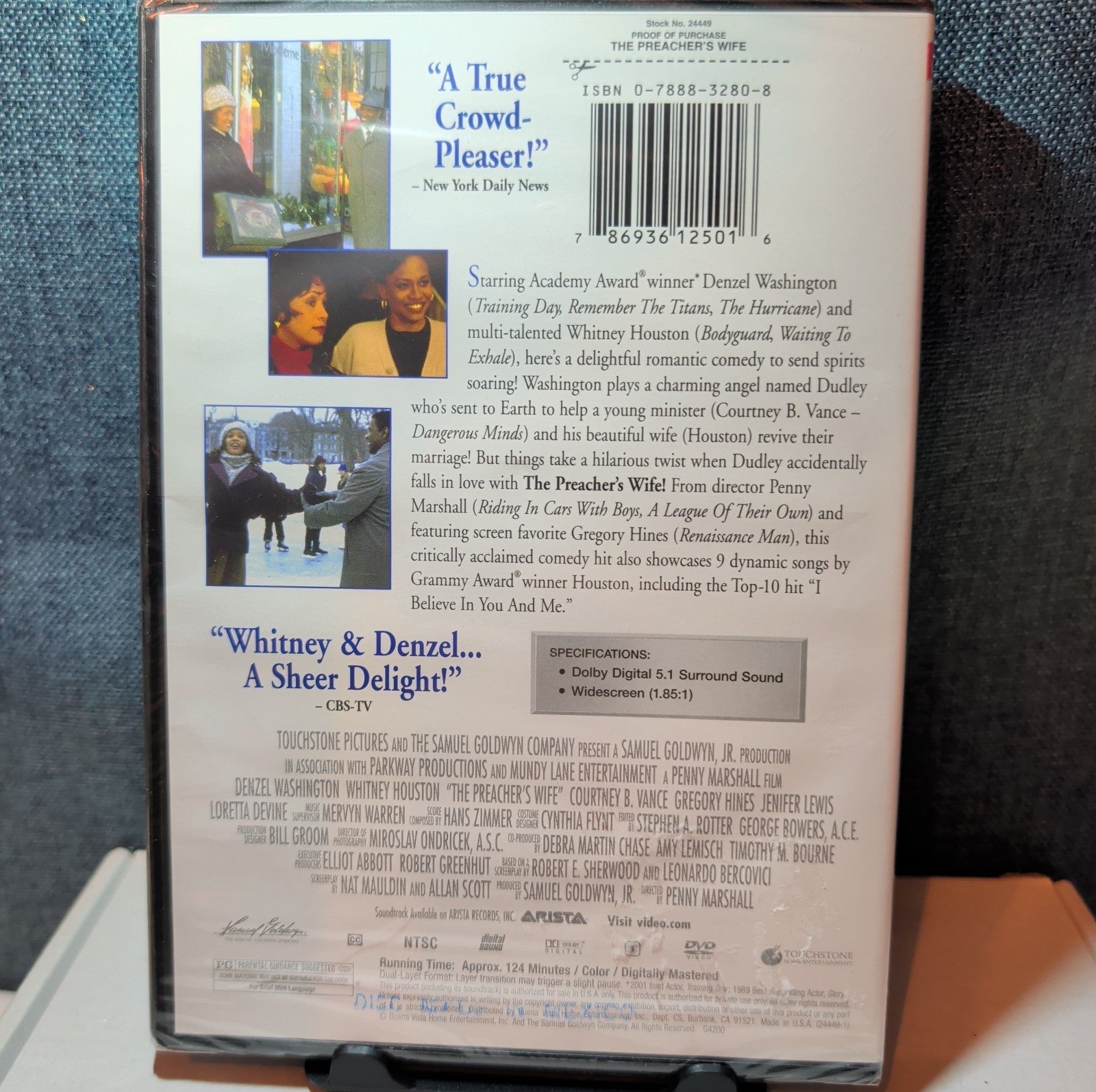 The Preacher's Wife DVD 2002 Widescreen Whitney Houston Sealed