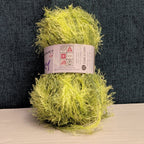 Red Heart Foxy Eyelash Yarn Lime Green