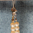 Faux Pearl Purse Charm Gold Silver Tone W Letter Initial