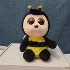 Ty Beanie Boos Buzby the Bee 6" Plush Gold Glitter Eyes Retired 2014 MWMT 36150