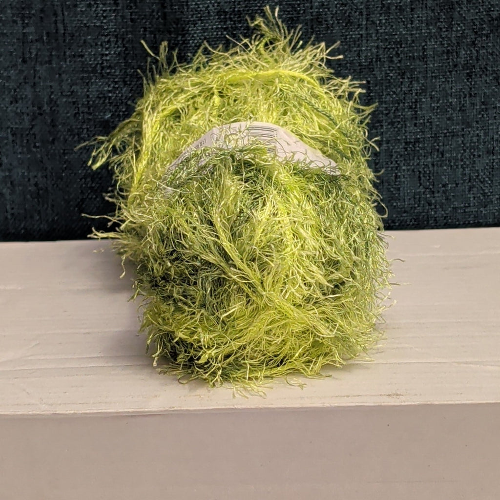 Red Heart Foxy Eyelash Yarn Lime Green
