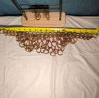 Traci Lynn Roppie Gold Mesh Crystal Collar Necklace Earring Set Vintage Choker