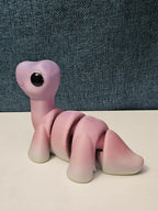 Mini Articulated Brontosaurus Fidget Toy | 3D Printed Dinosaur | Pink Purple