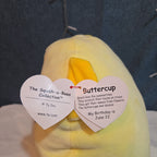 TY Squish-a-Boos Buttercup 10in Yellow Bear Plush Pillow 2021 NWT