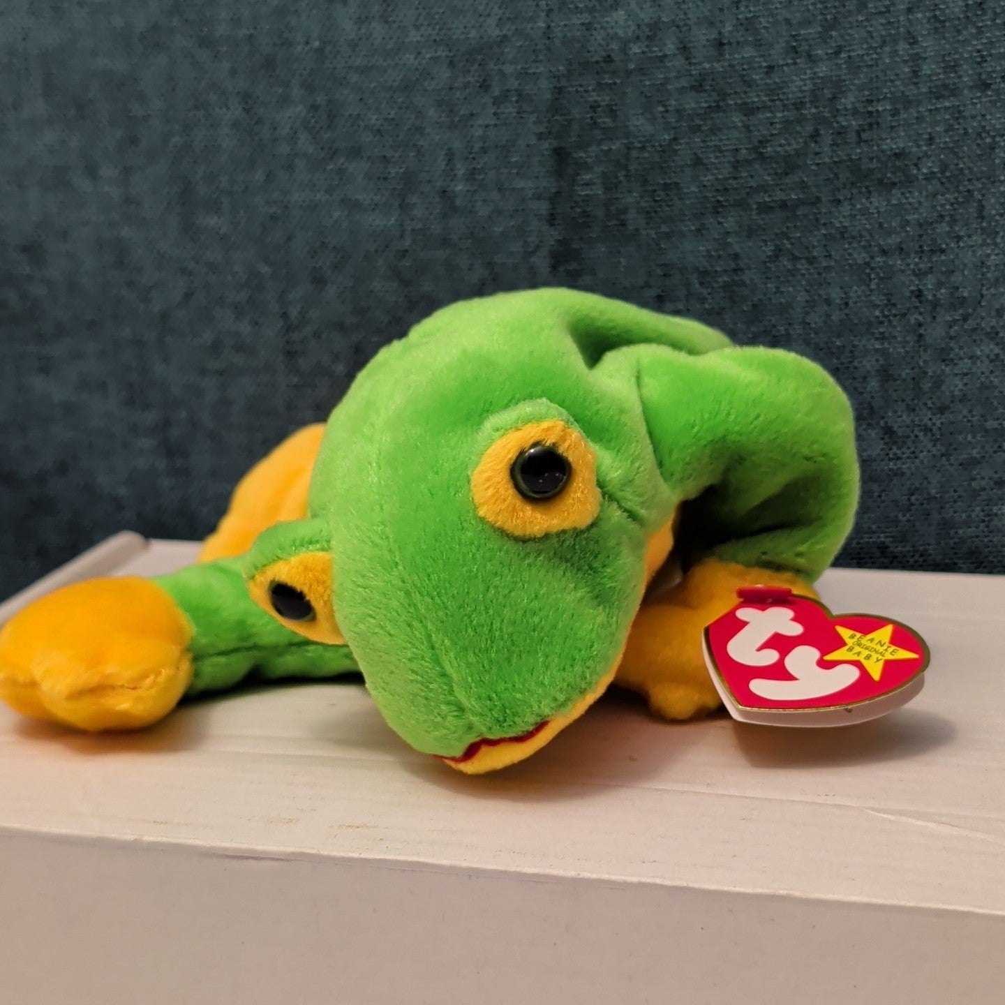 TY Beanie Baby SMOOCHY the Frog 1997 | MWMT Mint Tags | Retired Felt Mouth