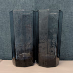 Set of 4 Libbey FACETS Cobalt Blue Glasses | 8-Panel Octagon Highball Tumblers