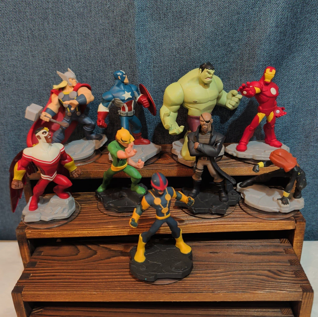 Disney Infinity 2.0 Marvel Avengers 9 Figure Lot Iron Man Hulk Loose