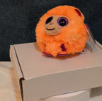 Ty Puffies Coconut The Monkey Plush Toy Orange 3" Glitter Eyes 2021 MWMT
