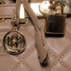 Studio Badgley Mischka Quilted Mini Tote Taupe Vegan Leather NWT