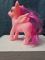 Pink Pegasus Pony Toy | 4.5"  MLP Style "Fakie" Figure | Magenta Hair