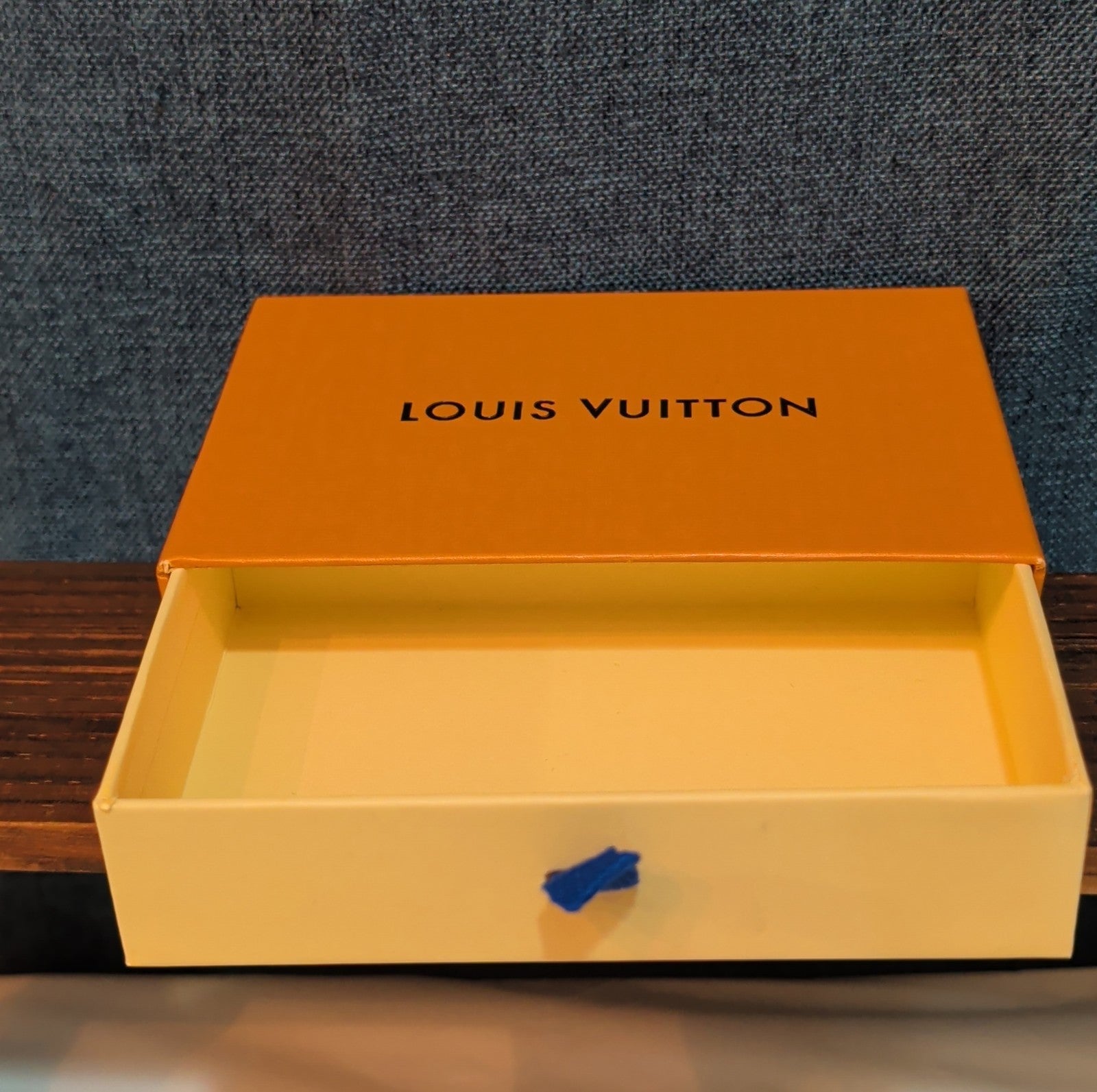 Authentic Louis Vuitton Empty Yellow Drawer Gift Box 5.5x4" Wallet Case