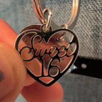 Sweet 16 Funny Keychain Silver Tone Birthday Gift ..I Officially Know Everything