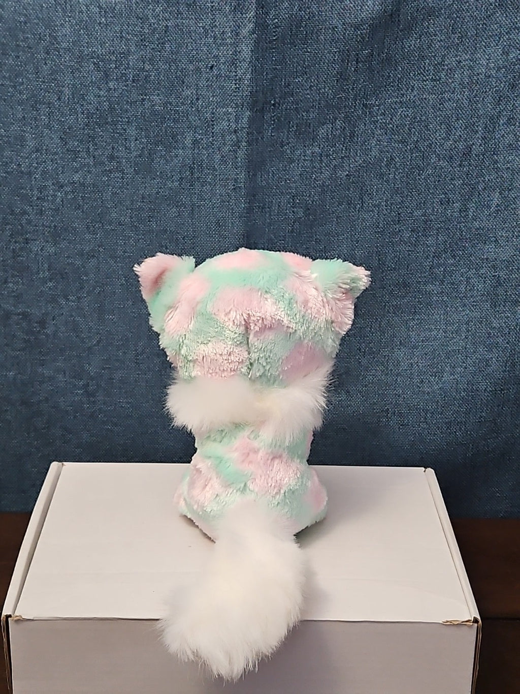 TY Beanie Boos Opal Cat Plush 6" | Pastel Pink & Green Tie Dye Kitty | No Tag