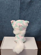 TY Beanie Boos Opal Cat Plush 6" | Pastel Pink & Green Tie Dye Kitty | No Tag