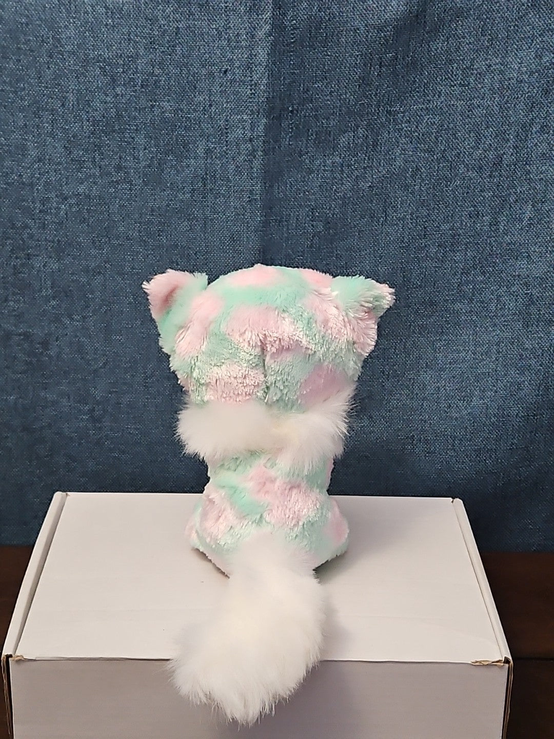 TY Beanie Boos Opal Cat Plush 6" | Pastel Pink & Green Tie Dye Kitty | No Tag