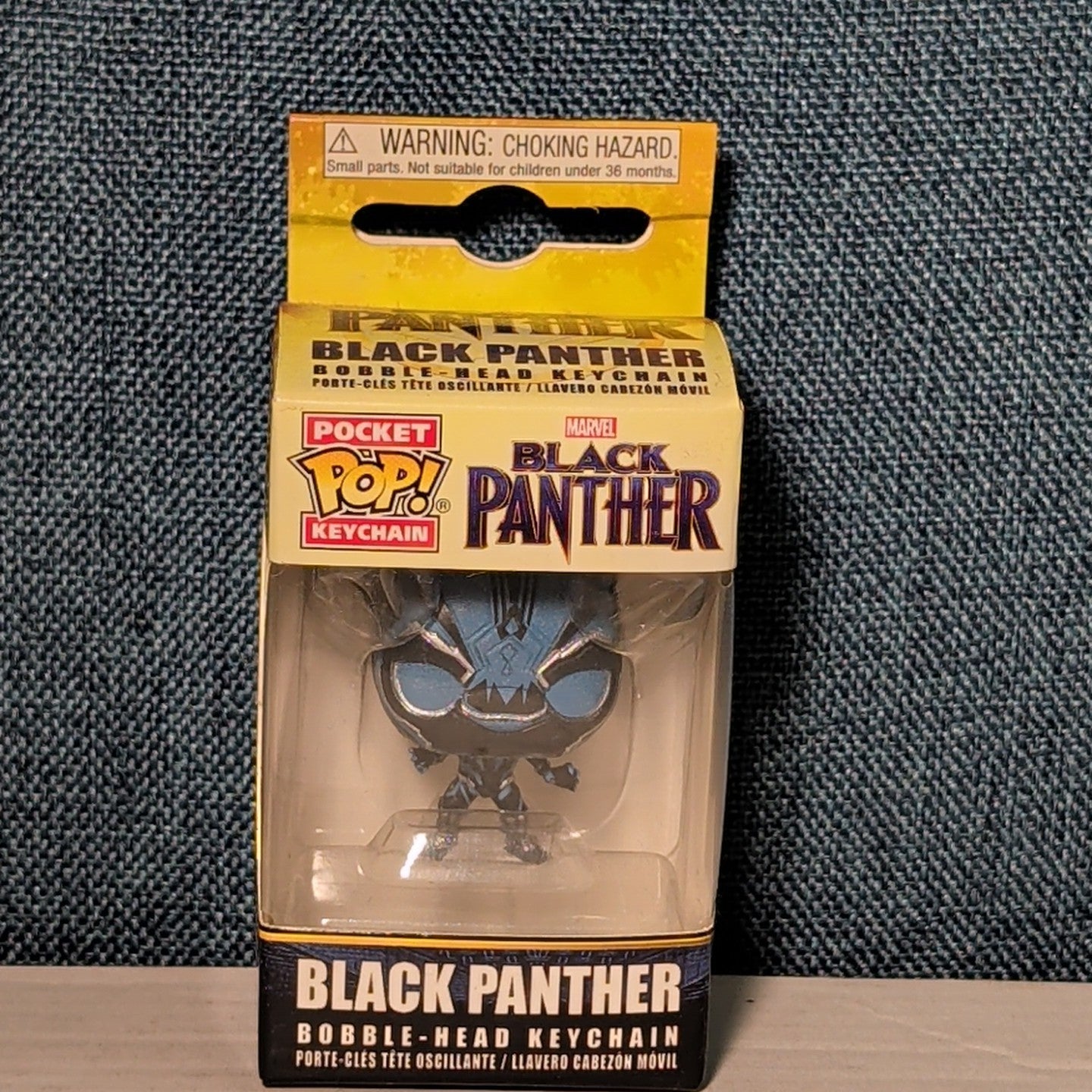 Funko Pocket POP Keychain Marvel Black Panther Glow in the Dark GITD Bobble Head