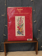 Anchor Countryside Floral Cross Stitch Kit Cream Aida Floral PCE893
