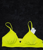 Amazon Essentials Bikini Top M Lime Green UPF 50+ Bralette Swimwear NWT Summer