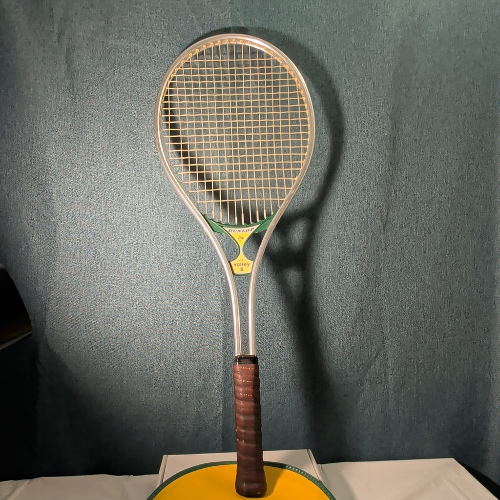 Vintage Dunlop Volley II Aluminum Tennis Racquet 4 5/8 L Made in USA With Cover