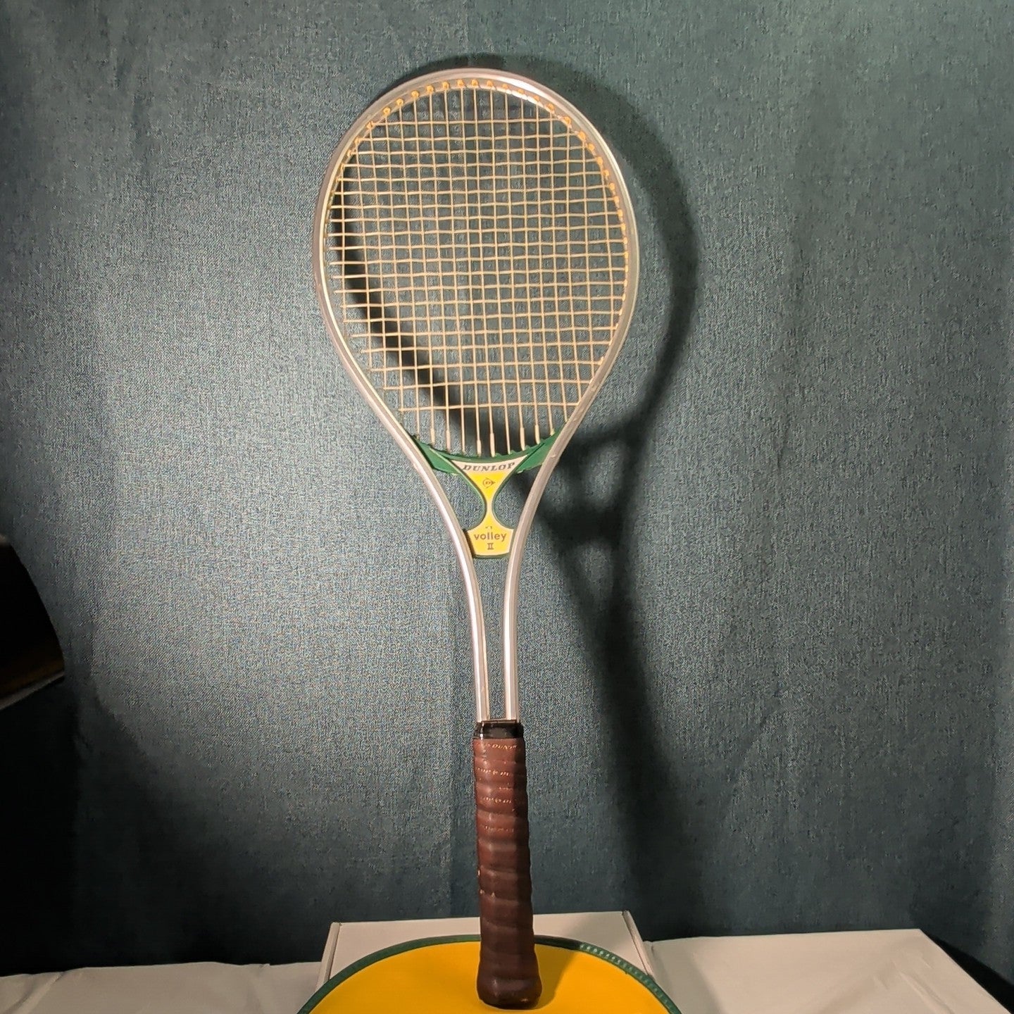 Vintage Dunlop Volley II Aluminum Tennis Racquet 4 5/8 L Made in USA With Cover