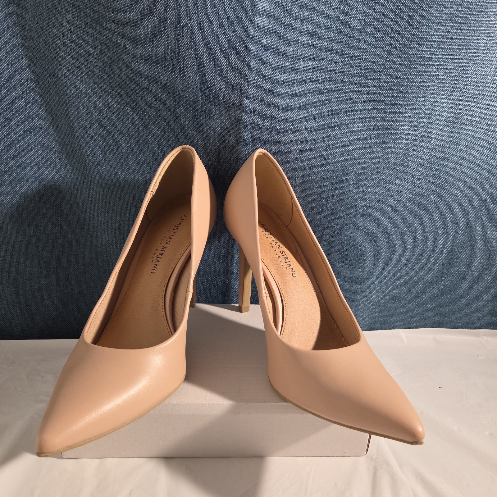 Christian Siriano Nude Heels Pumps 8.5 Pointed Toe Dress Casual Used