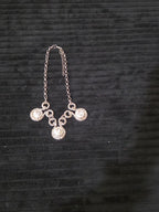 Silver Tone Chunky Crystal Bib Statement Necklace