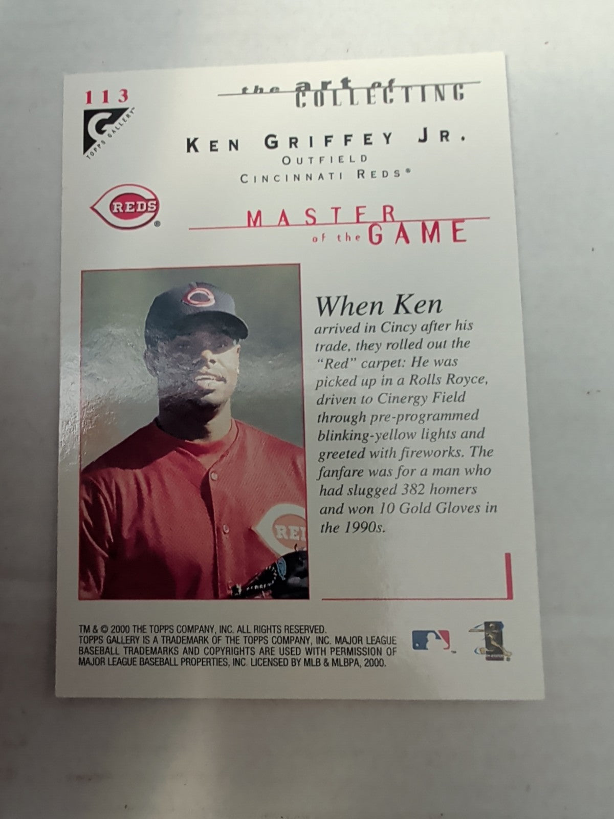 2000 Topps Gallery - Masters of the Game Ken Griffey Jr #113