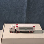 2021 Hess Mini Toy Truck Semi Hauler with Race Car White & Green Collectible
