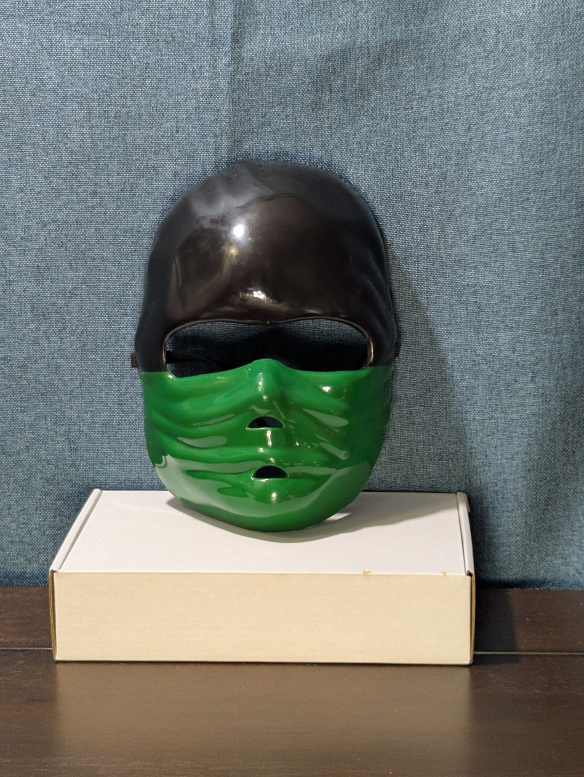 Kids Ninja Mask Green & Black Halloween Costume Accessory Dress Up Half Mask