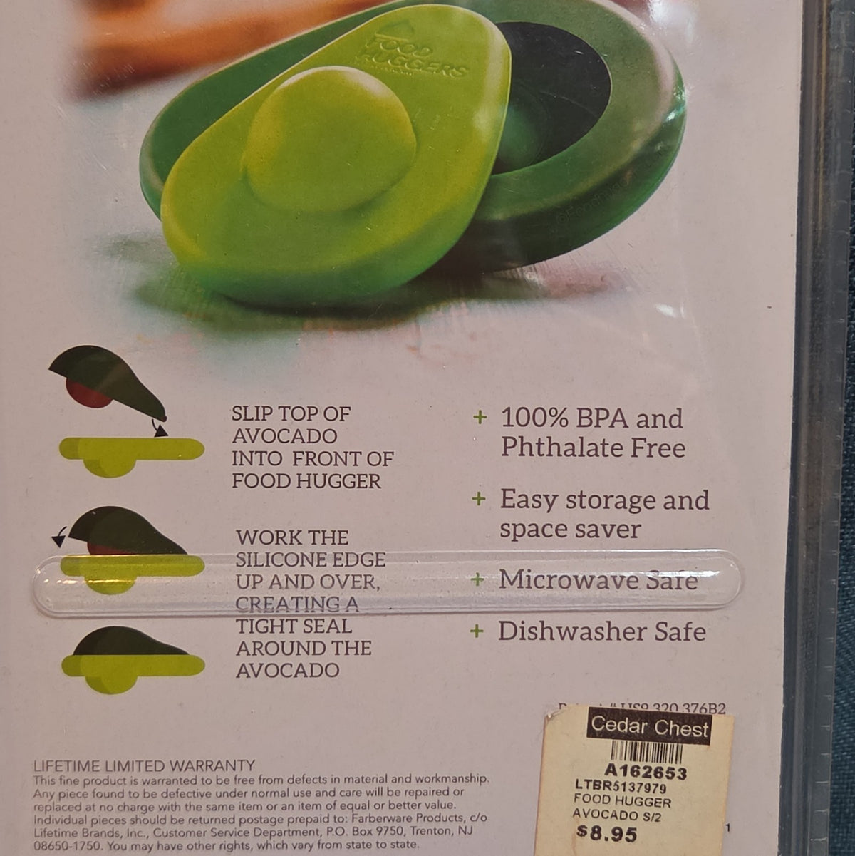 Farberware Food Huggers Silicone Avocado Saver 2-Pack BPA-Free