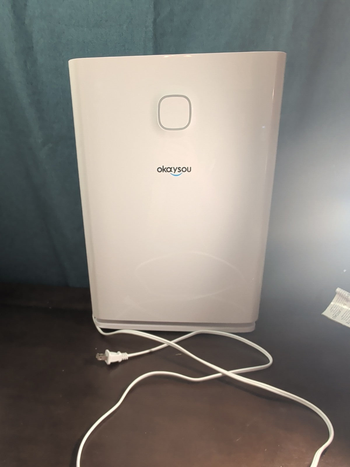 Okaysou AirMax 10L Pro Air Purifier HEPA 5-Stage 1000sq ft Room White Working
