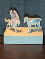 Greenbrier International Pegasus Set of 2 | Rearing & Standing Winged Horses