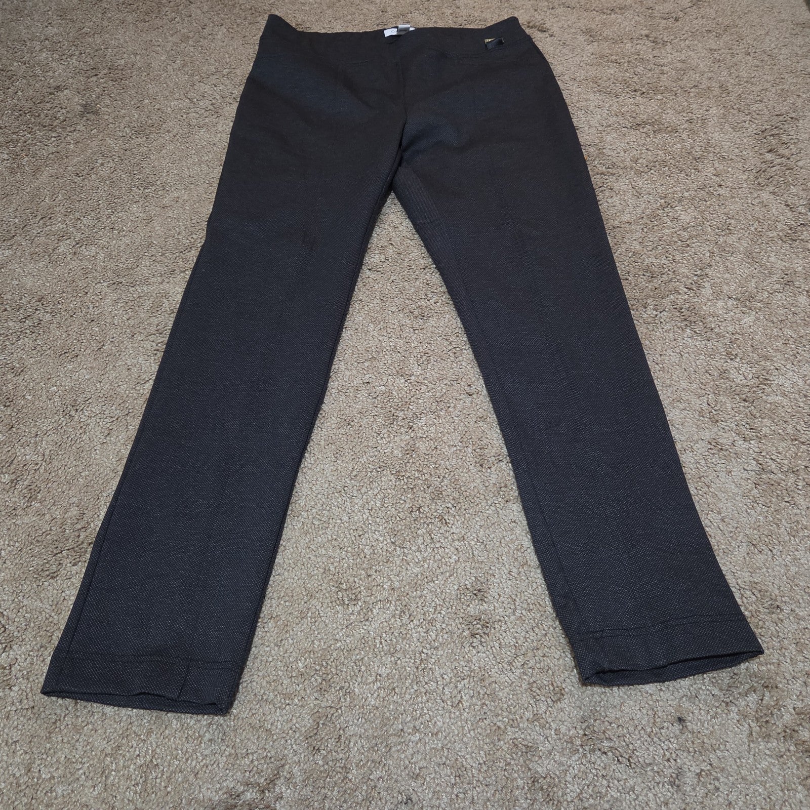 Calvin Klein Pants Womens M Black Slim Fit Ankle Stretch Elastic