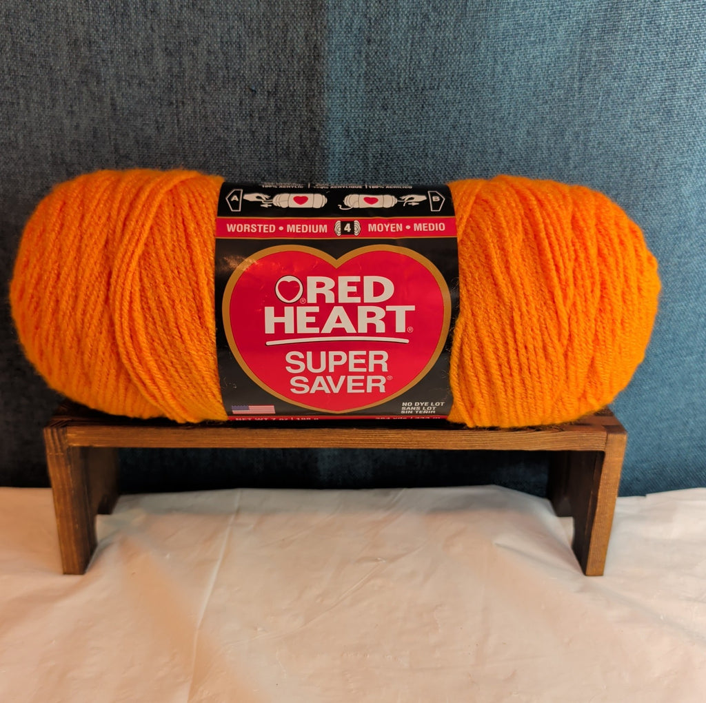 Red Heart Super Saver Pumpkin Orange Acrylic Yarn Cozy Fall NWT E300