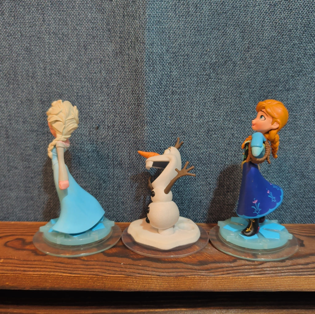 Disney Infinity Frozen 3 Figure Lot Elsa Anna Olaf PVC Loose