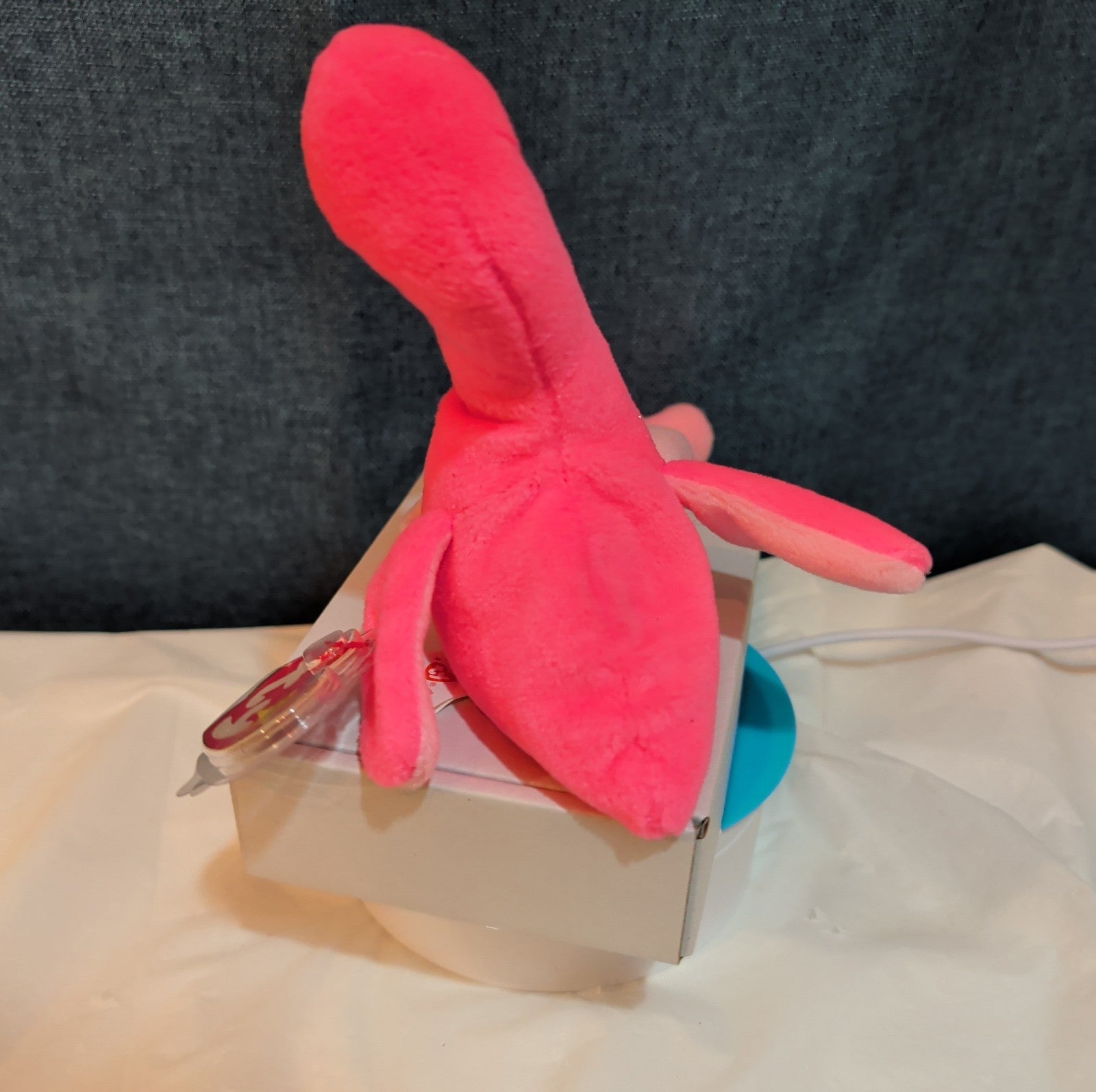 TY Beanie Baby - PINKY the Pink Flamingo (10 inch) - MWMTs Stuffed Animal Toy