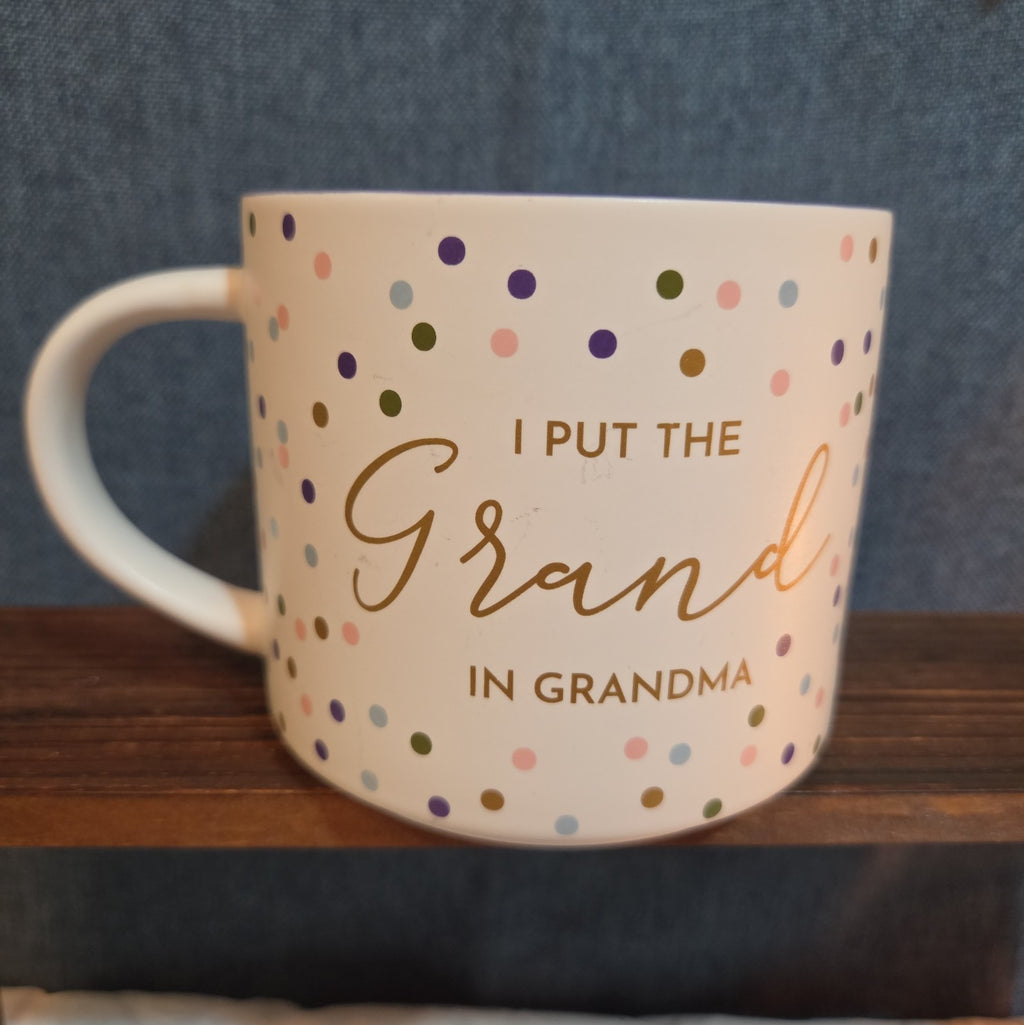 Threshold Grand In Grandma 16oz Stoneware Coffee Mug Dotted