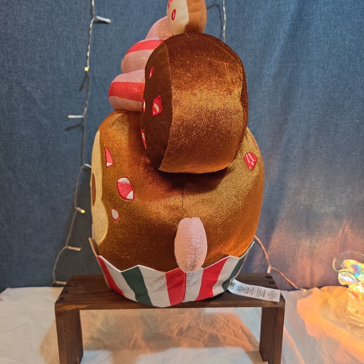 Disney Mickey Mouse Gingerbread Cupcake Plush Toy with Peppermint Accents