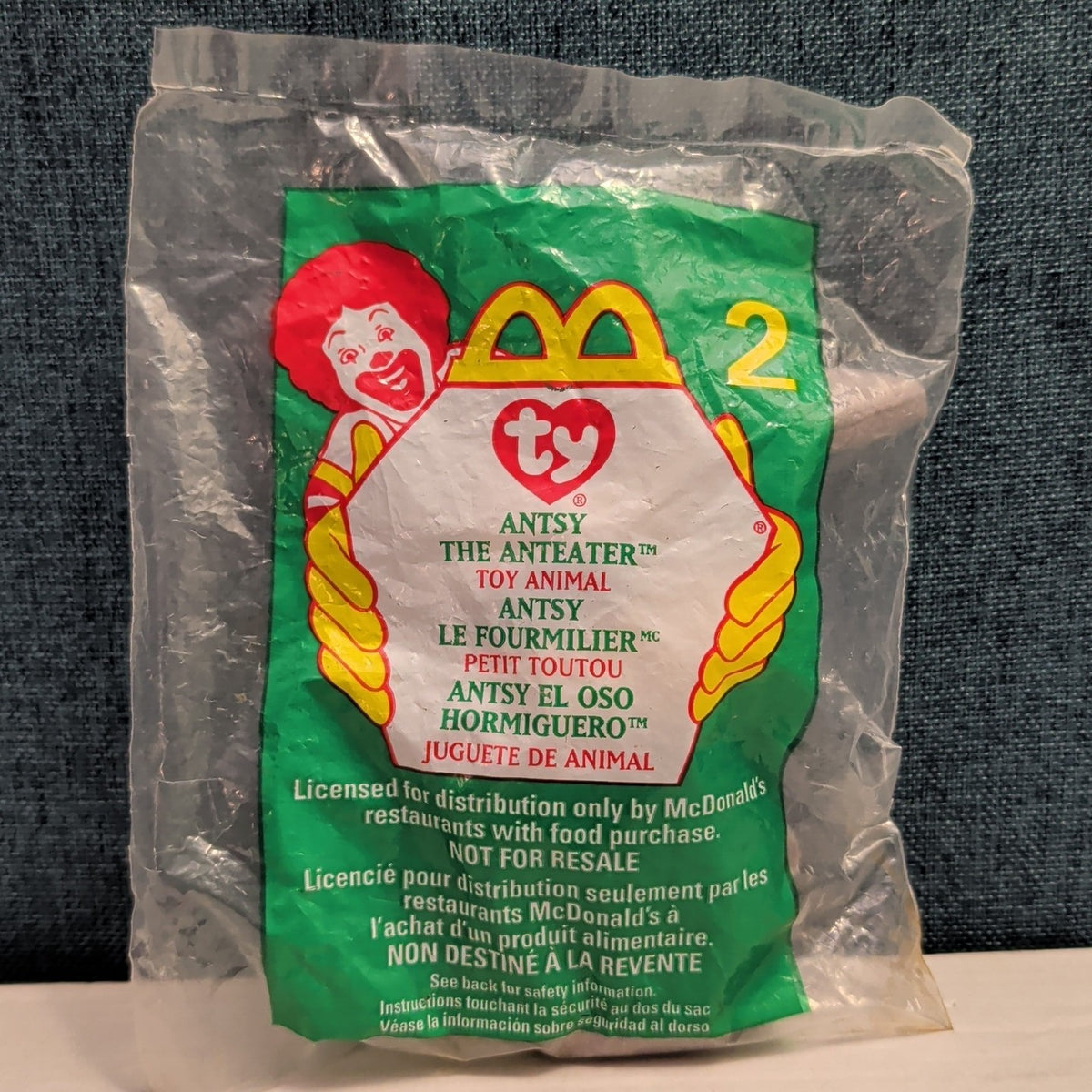 Ty Teenie Beanie Babies Antsy Anteater #2 McDonald’s 1999 Sealed New Retired