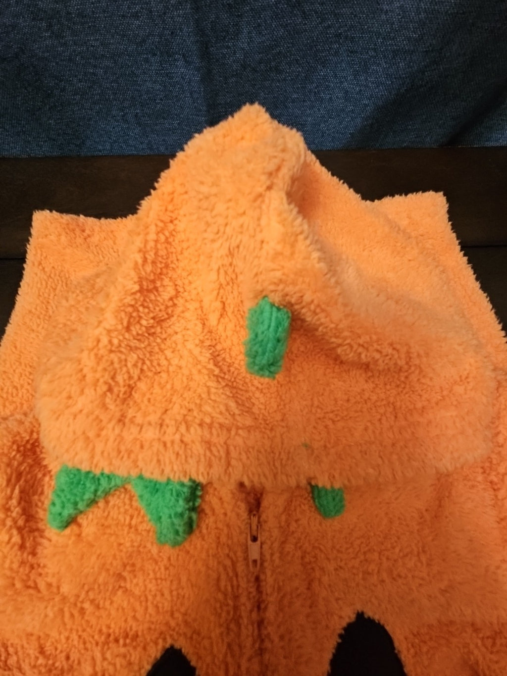 Hyde & Eek Baby Pumpkin Costume 12 Months Plush Zip Up Jack O Lantern Hooded